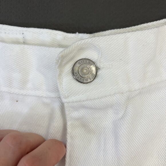 VTG Gitano Shorts Womens Denim Mom 16 White Jean High Waist 90s 80s Y2K Charity - Picture 5 of 10